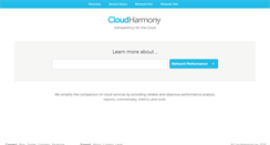 Desktop Screenshot of cloudharmony.com
