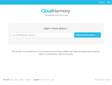 Tablet Screenshot of cloudharmony.com